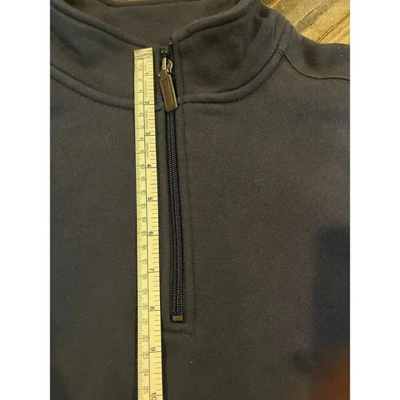 Jachs New York Men Large Blue Zip up Pullover Academia Gorp Core Preppy Grandpa - Picture 9 of 13